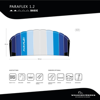 Wolkenstrmer Paraflex Basic 1.2  blau 120 cm 0.6qm